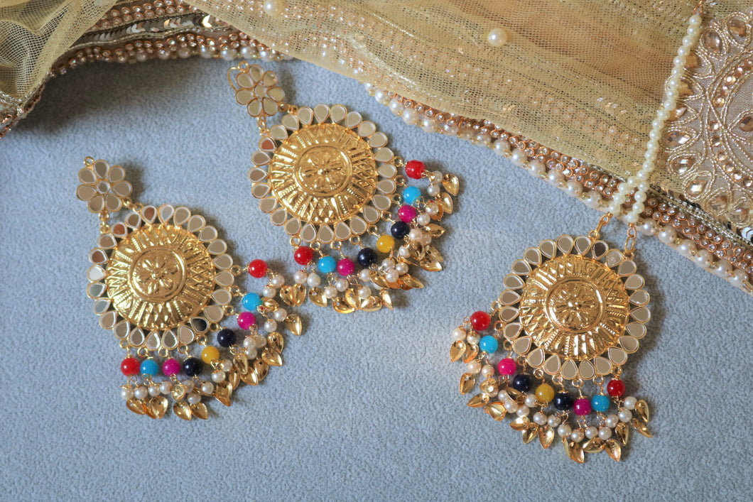 Multicolor Mirror Tikka Set