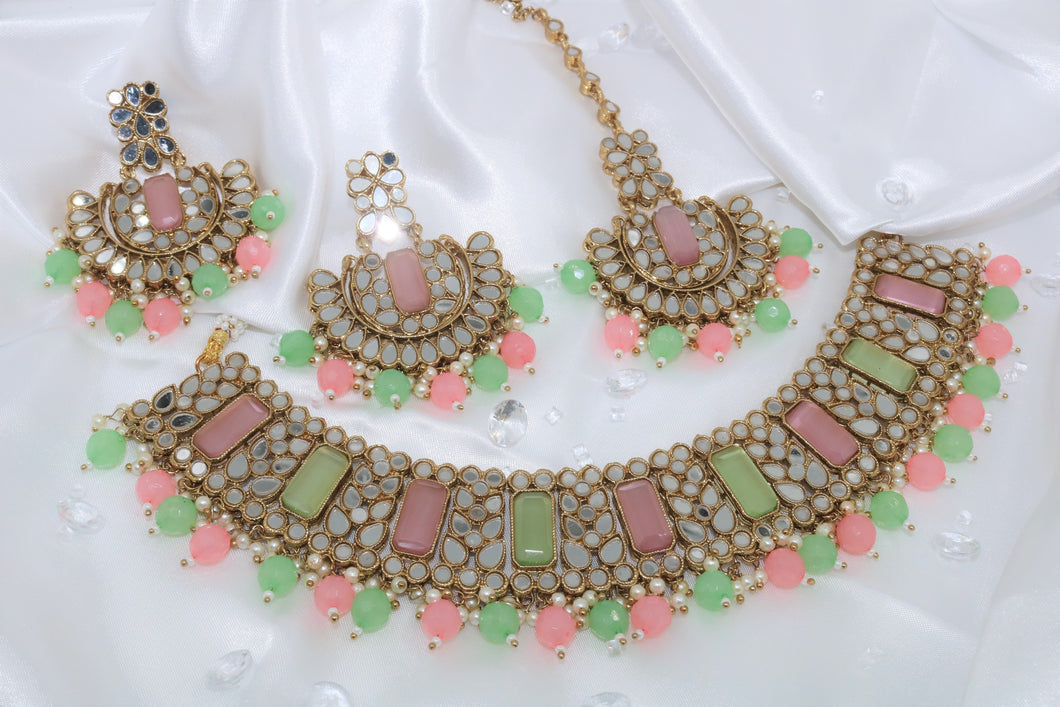 Maahi in Pink and Mint